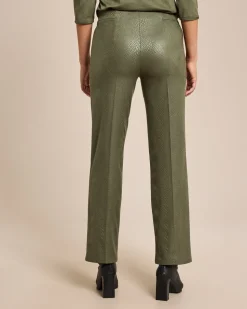 Gerade Schlupfhose mit Animal Print