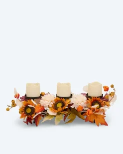 Gesteck "Herbst-Sonne" mit LED-Kerzen