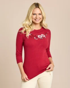 Glow Pullover Blumenranke