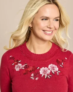Glow Pullover Blumenranke