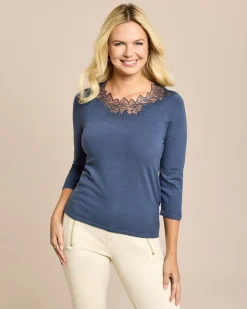 Glow Pullover Mesh-Ausschnitt