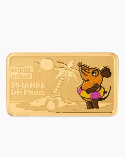 Goldmünzbarren 50 Jahre Die Maus: Strandurlaub