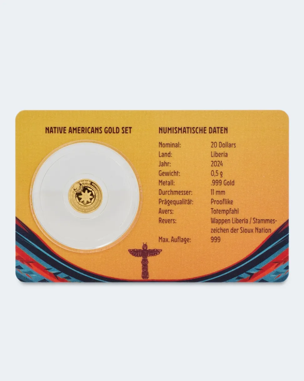 Goldmünzen-Set Native American Sioux 2024