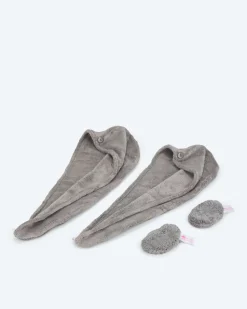 Haarturban & Abschminkwölkchen, 4tlg.