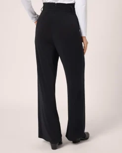 High-Waist Hose mit Gürtel