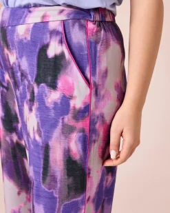 Hose mit Batik-Druck