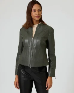 Jacke aus Lederimitat