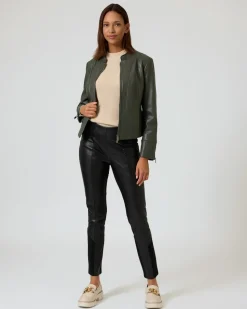 Jacke aus Lederimitat