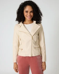 Jacke aus Lederimitat