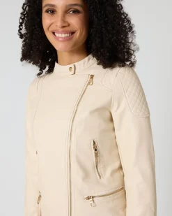 Jacke aus Lederimitat