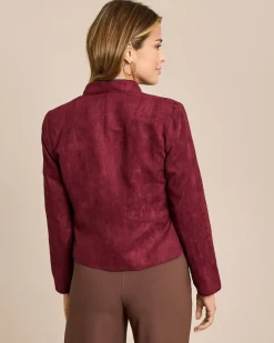 Jacke aus Veloursimitat