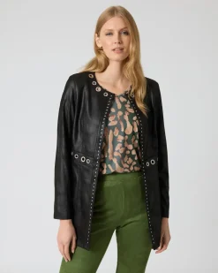 Jacke aus Velourslederimitat