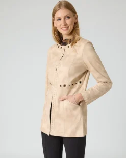 Jacke aus Velourslederimitat