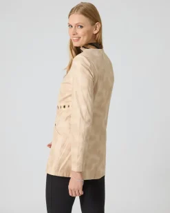 Jacke aus Velourslederimitat