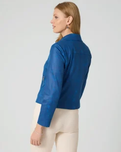 Jacke aus Velourslederimitat