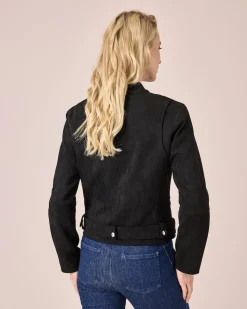 Jacke aus Wildlederimitat