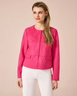 Jacke im Velours-Look