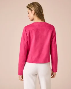 Jacke im Velours-Look