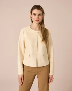 Jacke im Velours-Look
