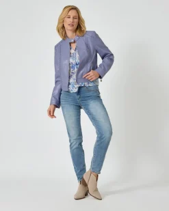 Jacke in Leder-Optik