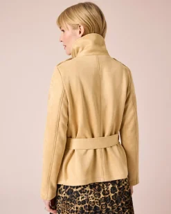 Jacke in Veloursleder-Optik