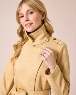 Jacke in Veloursleder-Optik