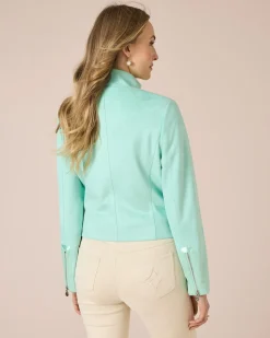 Jacke in Veloursleder-Optik