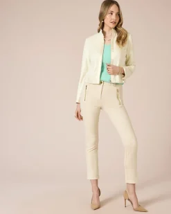 Jacke in Veloursleder-Optik