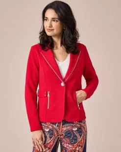 Jacke in Waffelstruktur