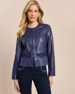 Jacke Lederimitat mit Schößchen