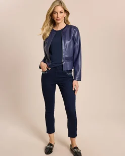 Jacke Lederimitat mit Schößchen