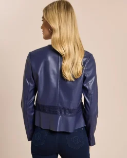 Jacke Lederimitat mit Schößchen