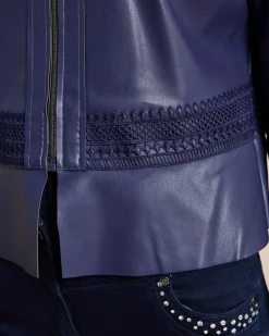 Jacke Lederimitat mit Schößchen