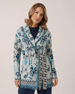 Jacquard-Cardigan Kaschmirblend