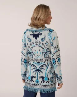 Jacquard-Cardigan Kaschmirblend
