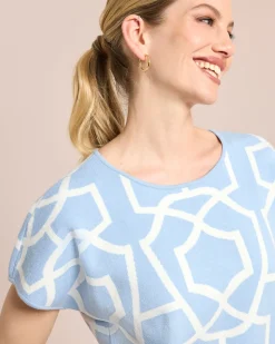 Jacquard Pullover kurzarm