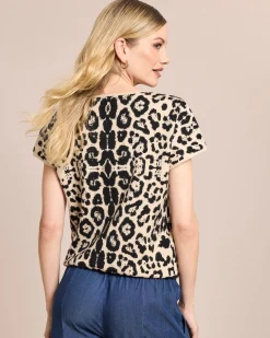 Jacquard Pullover kurzarm