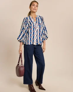 Jeans aus Lyocell mit weitem Bein