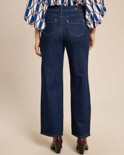 Jeans aus Lyocell mit weitem Bein