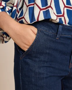 Jeans aus Lyocell mit weitem Bein