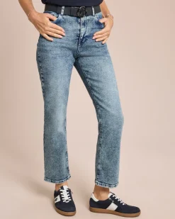 Jeanshose gerades Bein