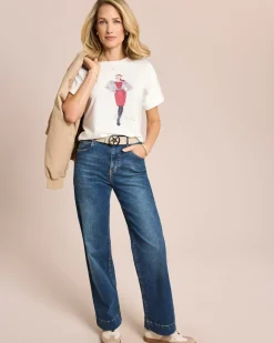 Jeanshose weites Bein