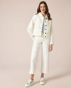 Jeansjacke mit aufgesetzten Taschen
