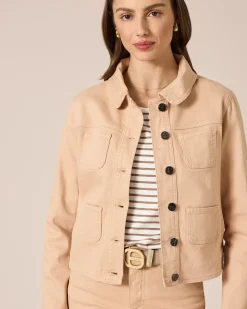 Jeansjacke mit aufgesetzten Taschen