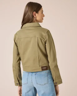 Jeansjacke mit aufgesetzten Taschen