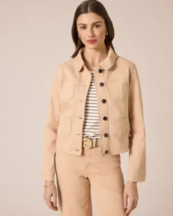 Jeansjacke mit aufgesetzten Taschen