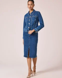 Jeansjacke mit Schmuckknöpfen