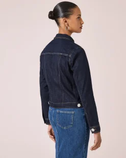 Jeansjacke mit Schmuckknöpfen
