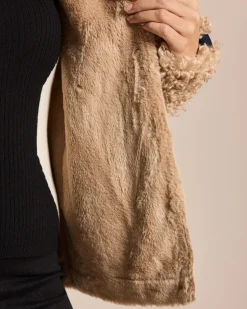 Jeansjacke mit Webpelz