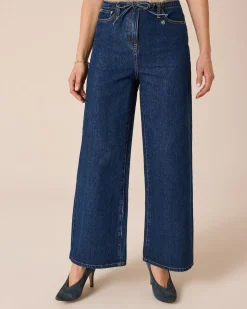 Jeans mit Bindeband
